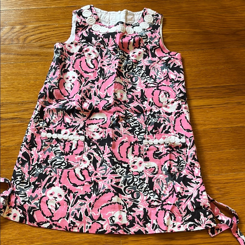 Lilly Pulitzer Pink and Black Kids Casual Dress